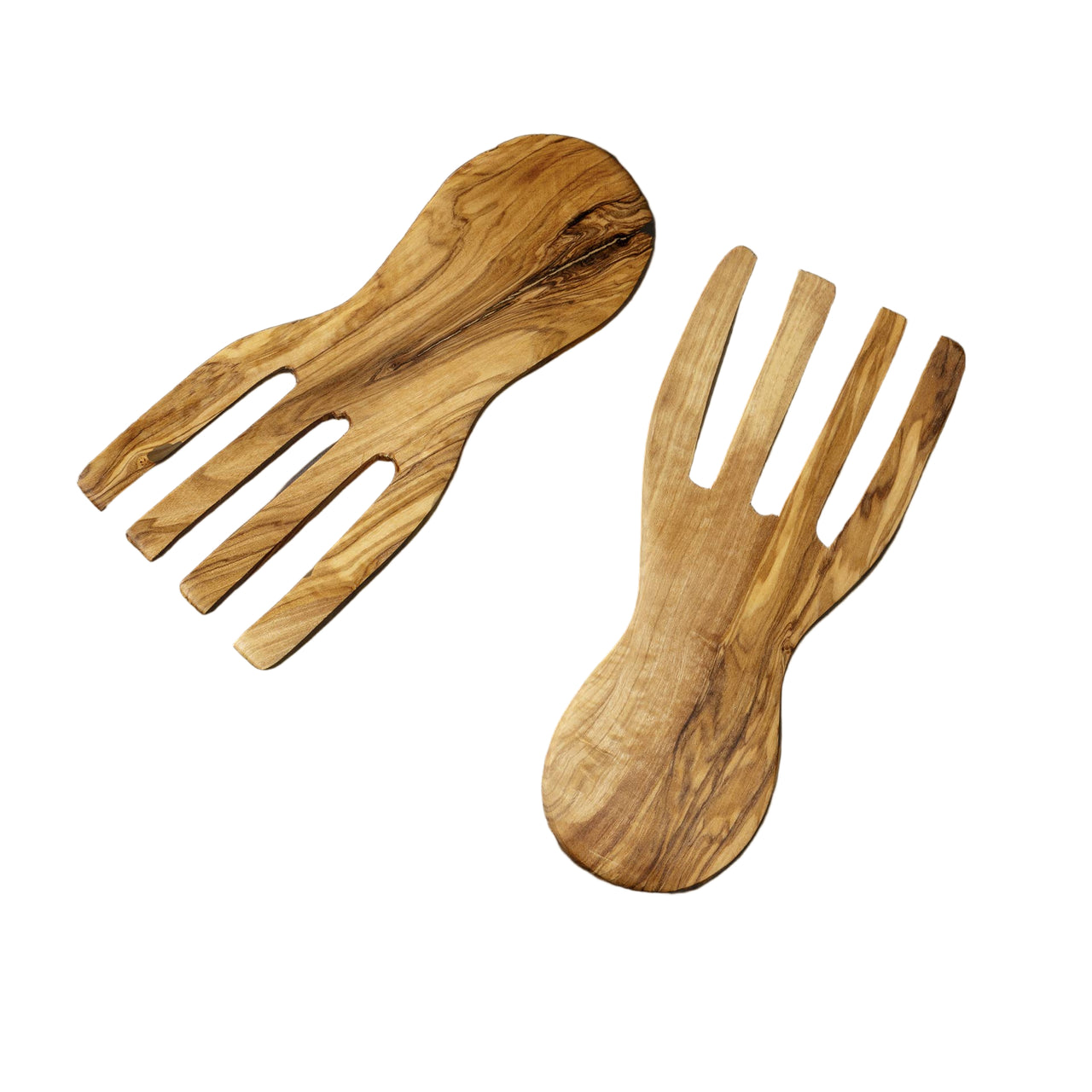 NATURAL HANDCRAFTED OLIVE WOODEN SALAD FORKS