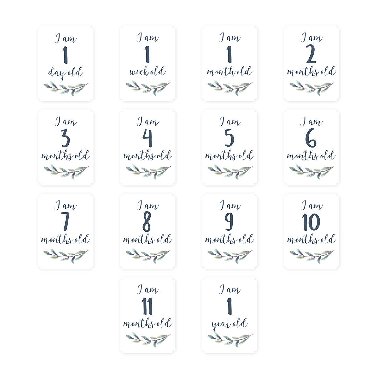 Helloworld Milestone HELLO WORLD- BABY'S 1ST YEAR SWADDLE BLANKET & MILESTONE CARD SET