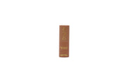 Brown cylindrical container with gold text on a white background