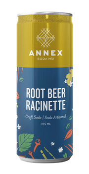Can of Annex Root Beer Racinette on a white background