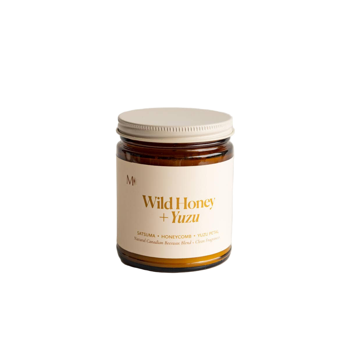 Jar of Wild Honey + Yuzu on a white background