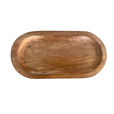 SOLID WOODEN SERVING PLATTER